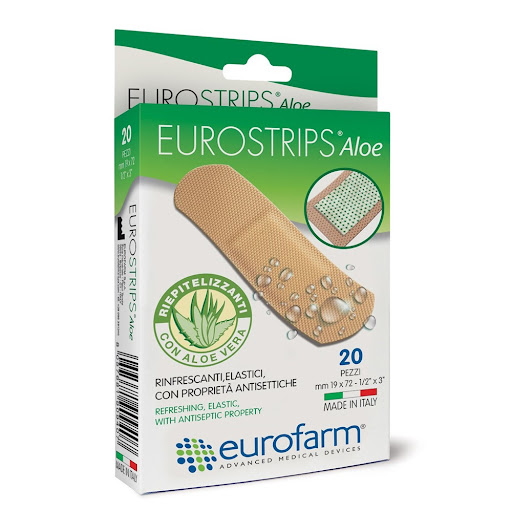 EUROSTRIPS ALOE 19 MM X 72 MM (CAJA X 20 UNDS).